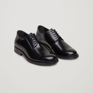 COS black leather oxfords